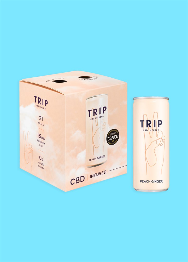 TRIP Peach Ginger CBD Drink - 4 Pack